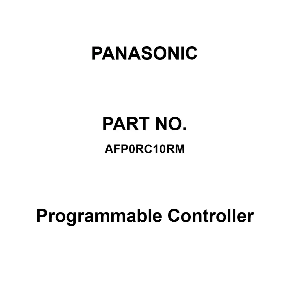Panasonic Programmable Controller DC 24 V Rated Voltage, AFP0RC10RM