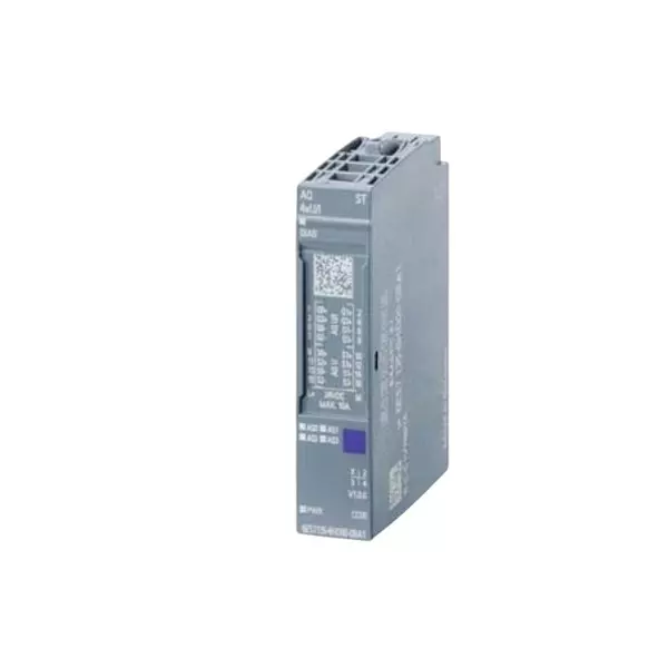 Siemens ET 200SP Series Analog Output Module AQ 4xU/I ST with 24 V DC Rating and 1.5 W Power Loss, 6ES71356HD000BA1
