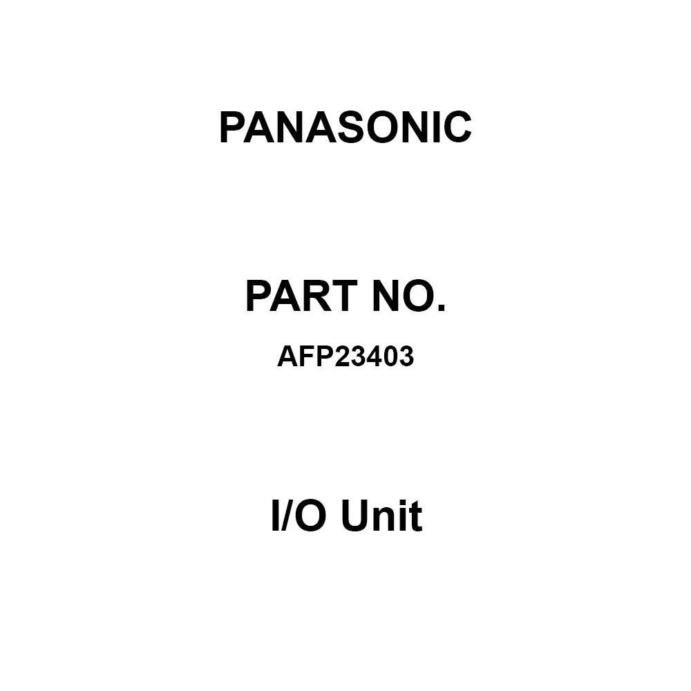 Panasonic I/O Unit16 points Terminal block, AFP23403