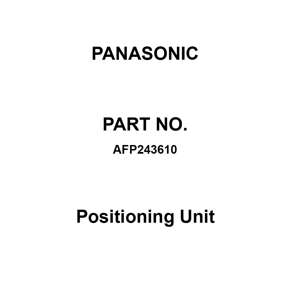 Panasonic Positioning Unit 1 pps to 32 Mpps, AFP243610