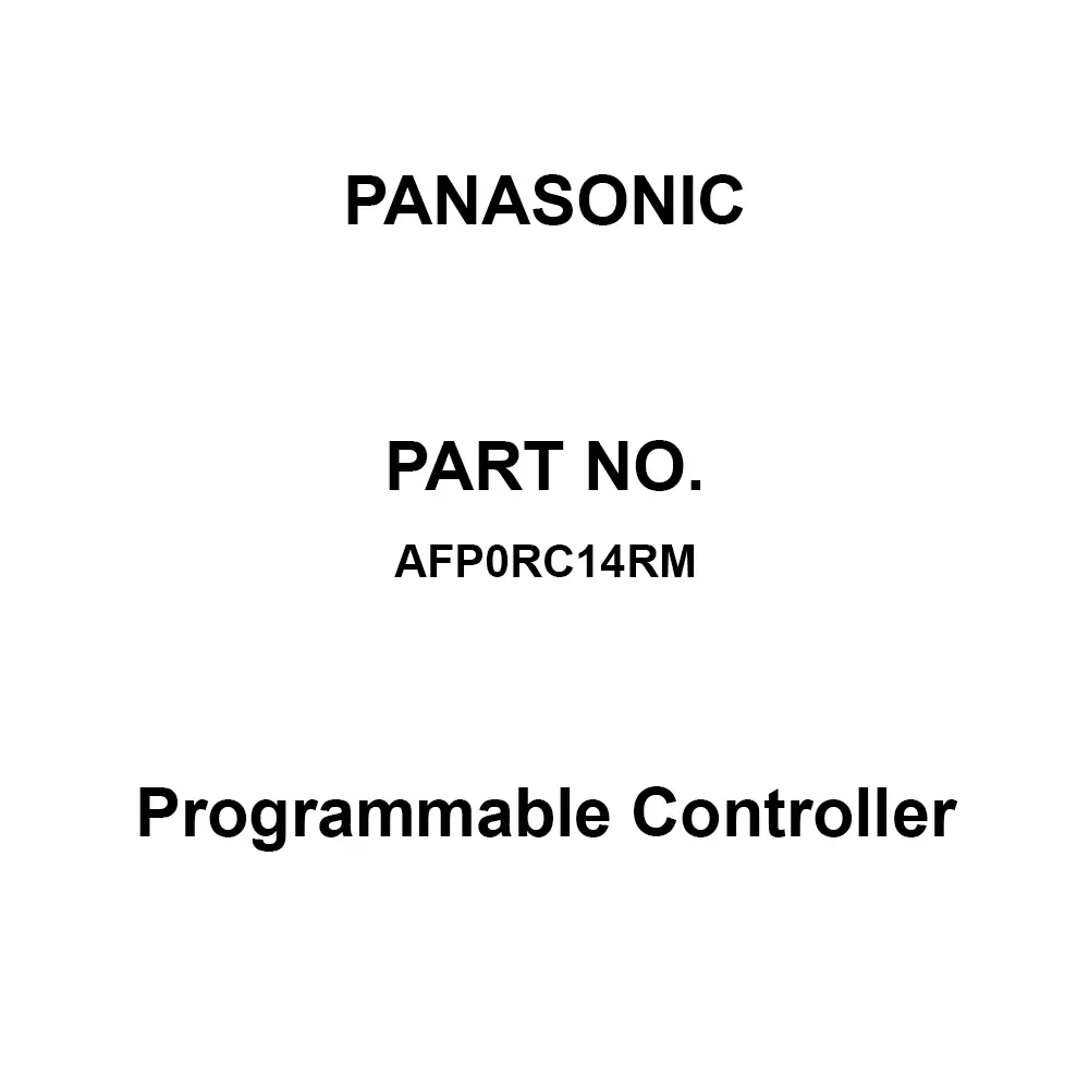 Panasonic Programmable Controller DC 24 V Rated Voltage, AFP0RC14RM