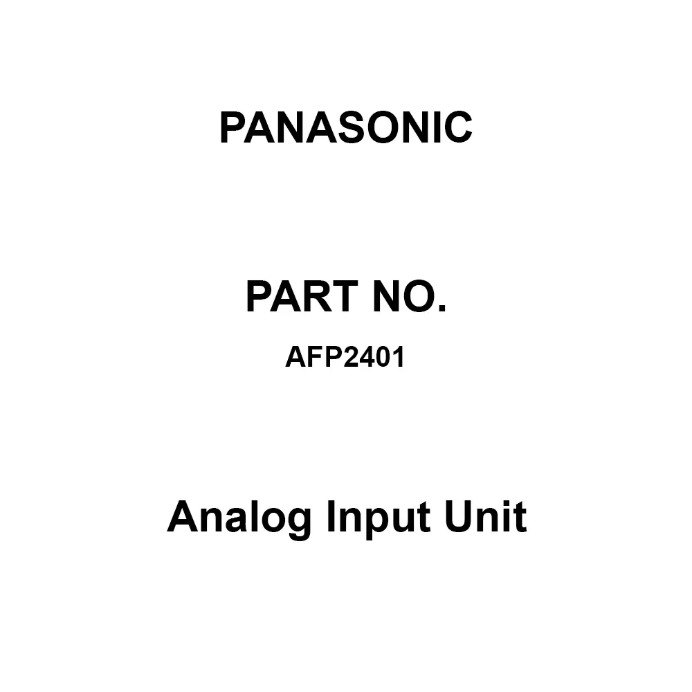Panasonic Analog Input Unit 8 Channel, AFP2401