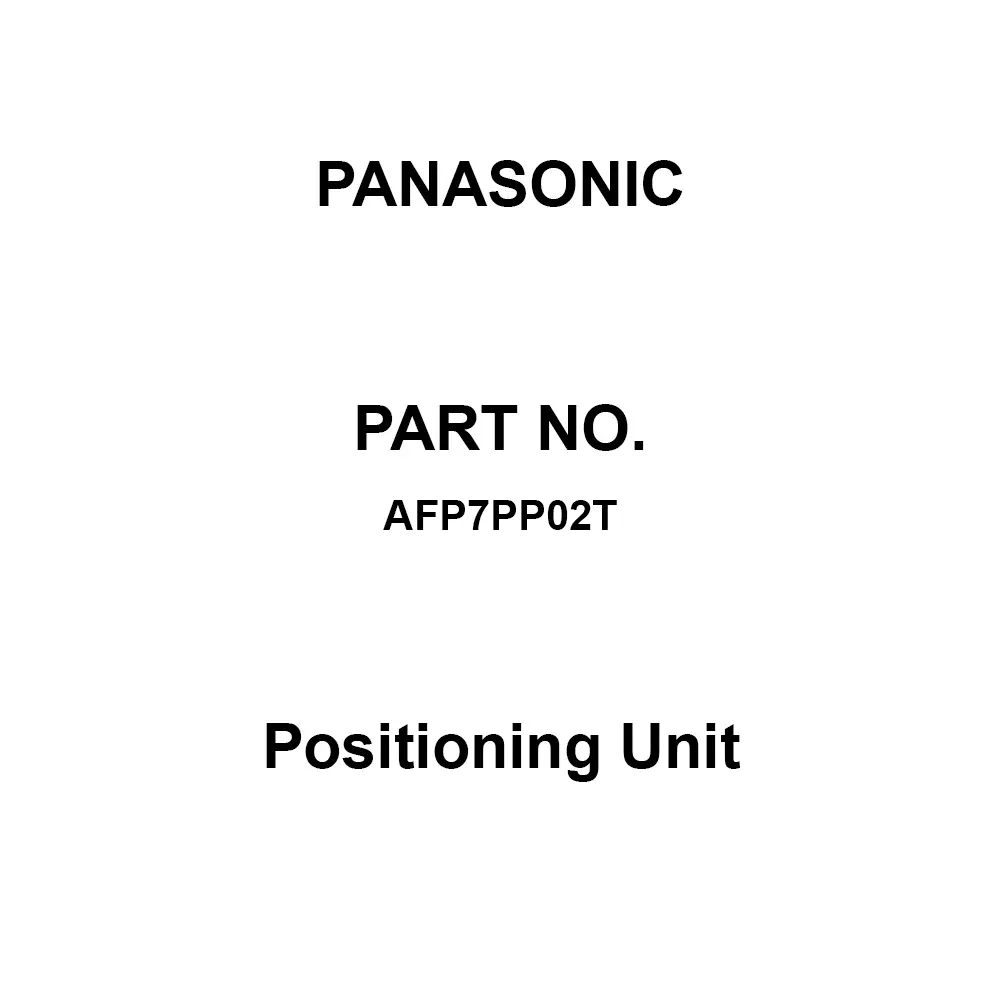 Panasonic Positioning Unit 1 pps to 500 kpps, AFP7PP02T