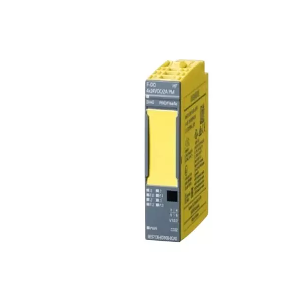 Siemens ET 200SP Series Fail Safe I/O Expansion Modules F-DQ 4x24VDC/2A PM HF with 24 V DC Rating and 4 W Power Loss, 6ES71366DB000CA0