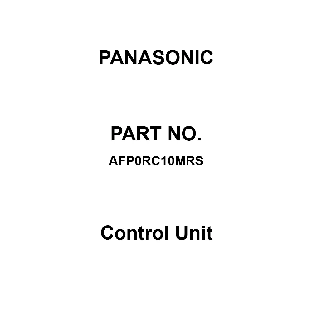 Panasonic Control Unit 24 DC V Rated Voltage, AFP0RC10MRS