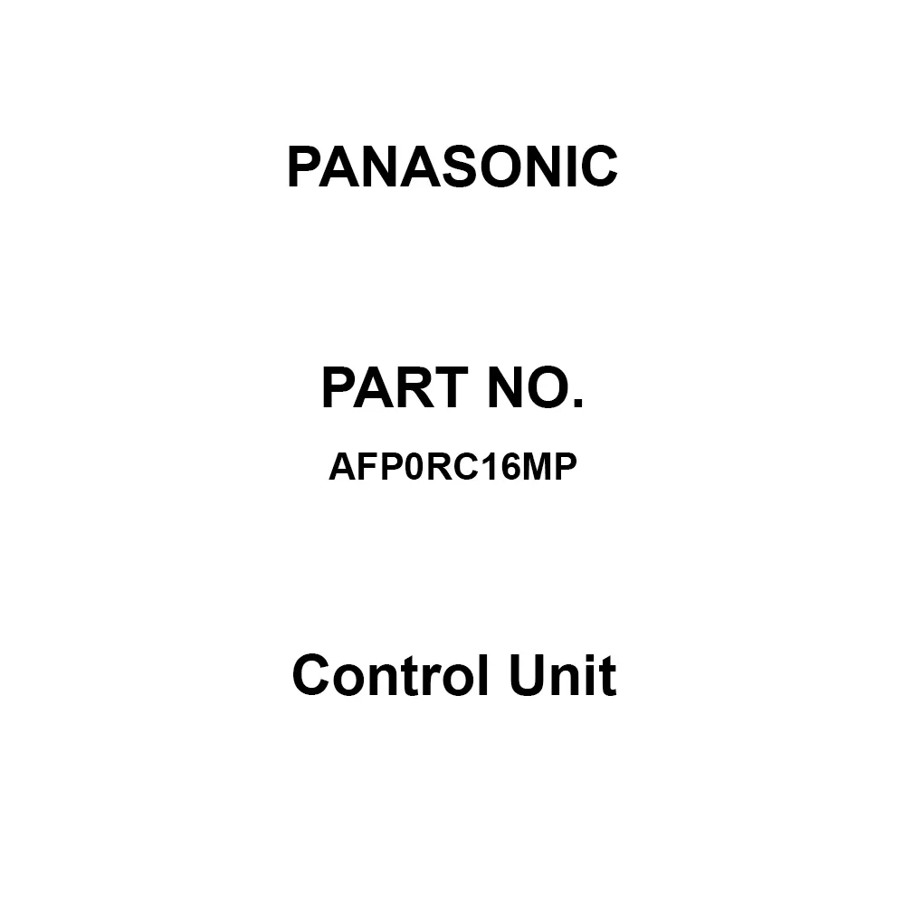 Panasonic Control Unit 24 DC V Rated Voltage, AFP0RC16MP