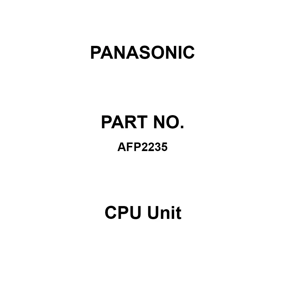 Panasonic CPU Unit Built-in RAM 60k type, AFP2235