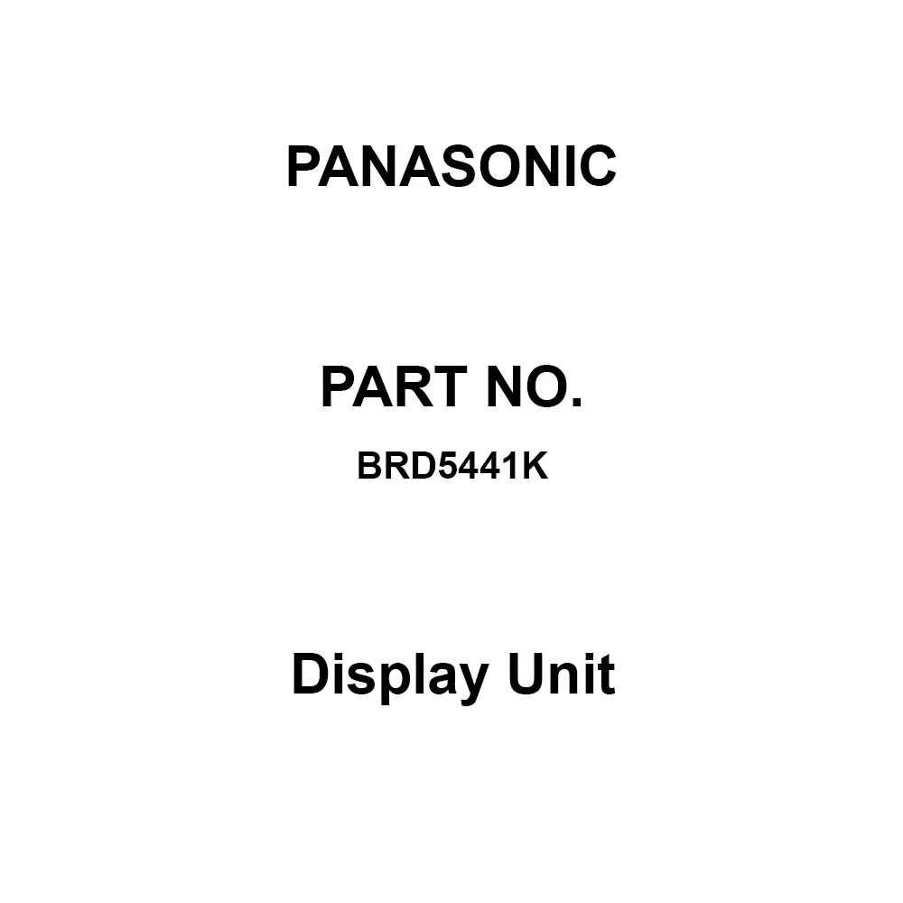 Panasonic Display Unit AC 100 V Rated Voltage, BRD5441K