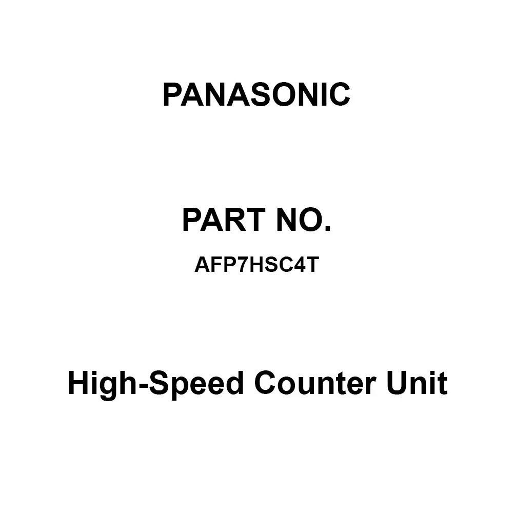 Panasonic High-Speed Counter Unit 4 Channel, AFP7HSC4T