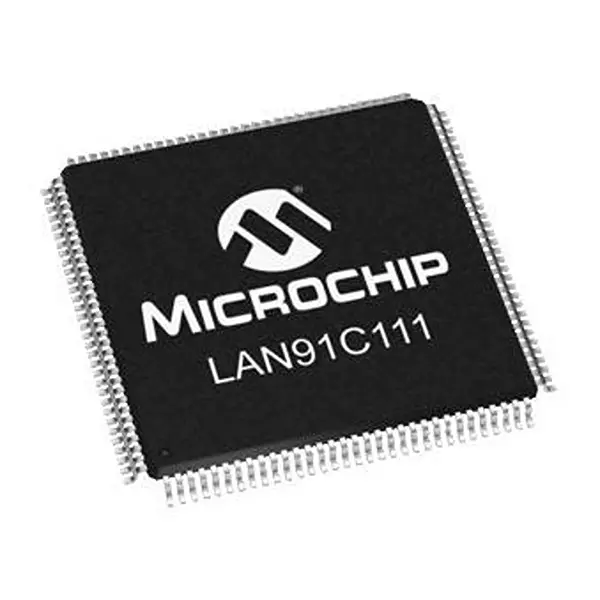 MICROCHIP Ethernet Controller CONTROLLER, ENET, MAC+PHY, 128TQFP, LAN91C111-NU