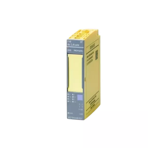 Siemens ET 200SP Series Fail Safe I/O Expansion Modules F-AI 4xI 0(4) - 20 mA 2-/4-Wire HF with 24 V DC Rating and 2 W Power Loss, 6ES71366AA000CA1