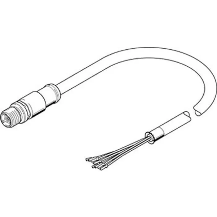 Festo NEBS Series Connecting Cable for Use with Pressure Sensor, 0 - 30 V, NEBS-SM12G12-E-0.5-N-LE12