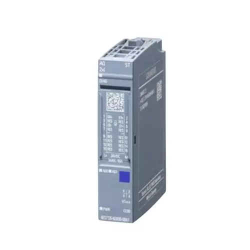 Siemens ET 200SP Series Analog Output Module AQ 2xI ST PU1 with 24 V DC Rating and 1.5 W Power Loss, 6ES71356GB000BA1