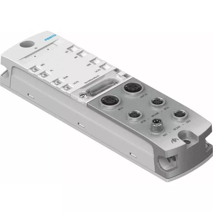 Festo CPX-AP-I Series Fieldbus Interface Module for Use with Valve Terminals, 24 V dc, CPX-AP-I-EC-M12