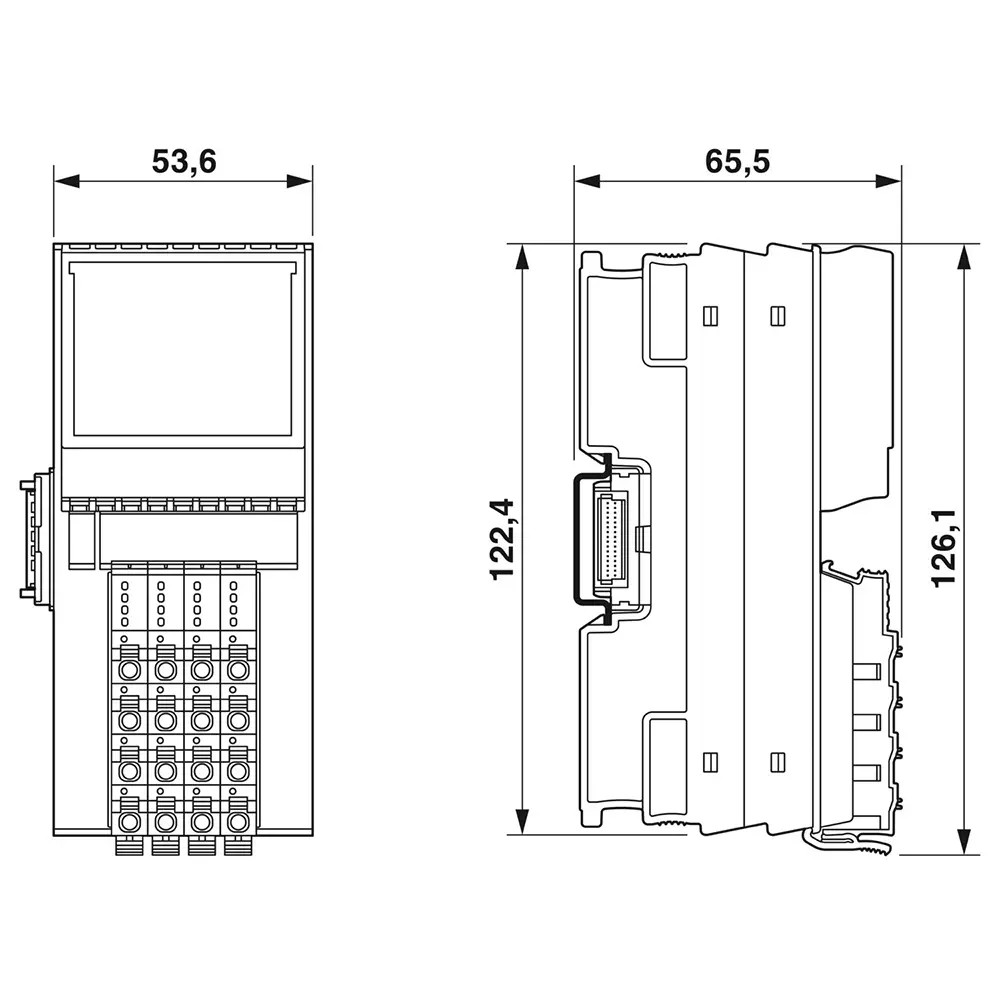 Phoenix Function Module Block Modular 2 Interface Light Grey 100 Mbps 400 V AC (phase/neutral) or 690 V AC (phase/phase) for Industrial Use, 2702671