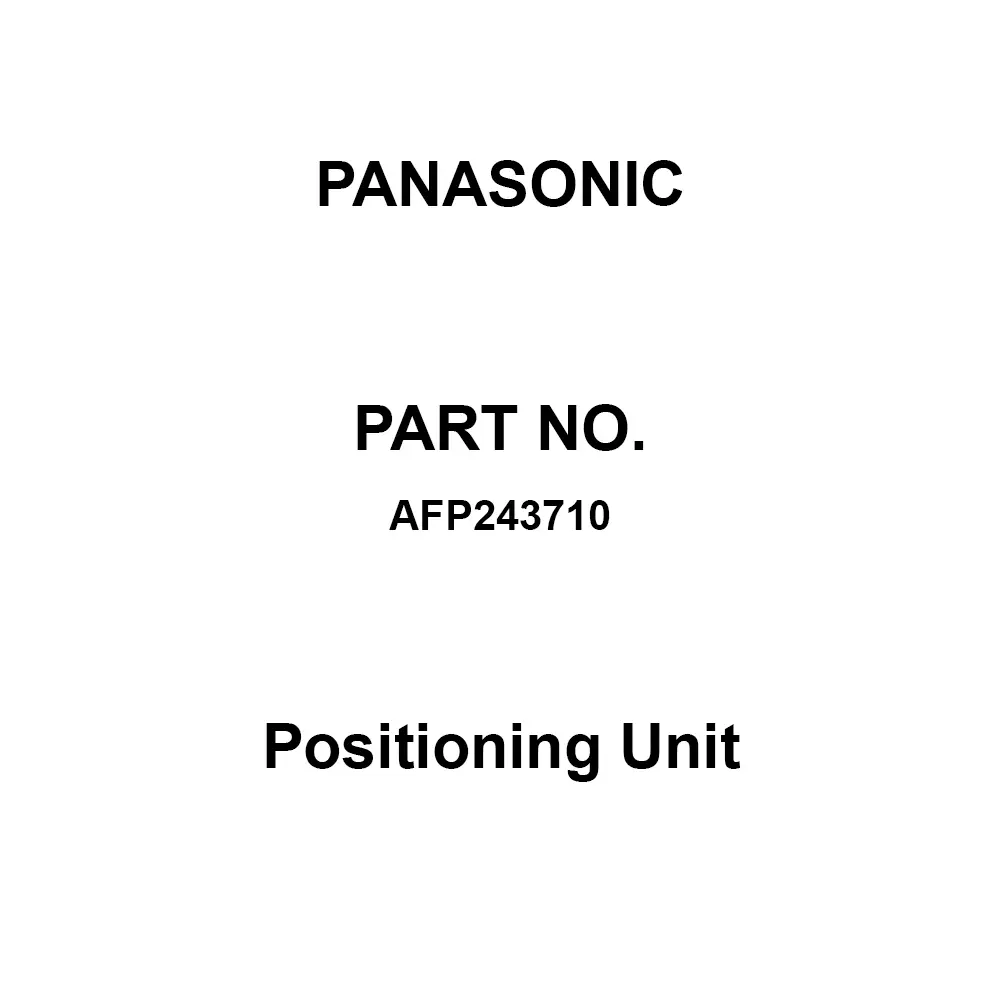 Panasonic Positioning Unit 1 pps to 500 kpps, AFP243710