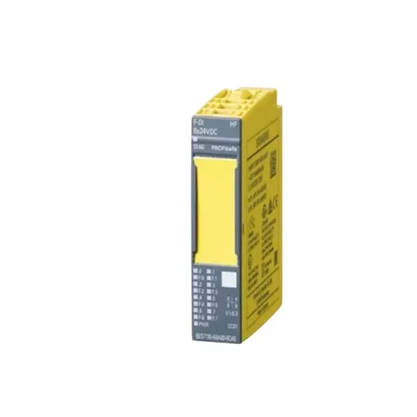Siemens ET 200SP Series Fail Safe I/O Expansion Modules F-DI 8x24VDC HF with 24 V DC Rating and 4 W Power Loss, 6ES71366BA000CA0