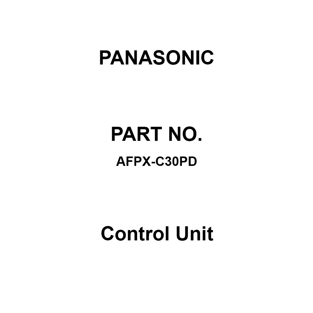 Panasonic Control Unit 24 V DC Power Supply, AFPX-C30PD