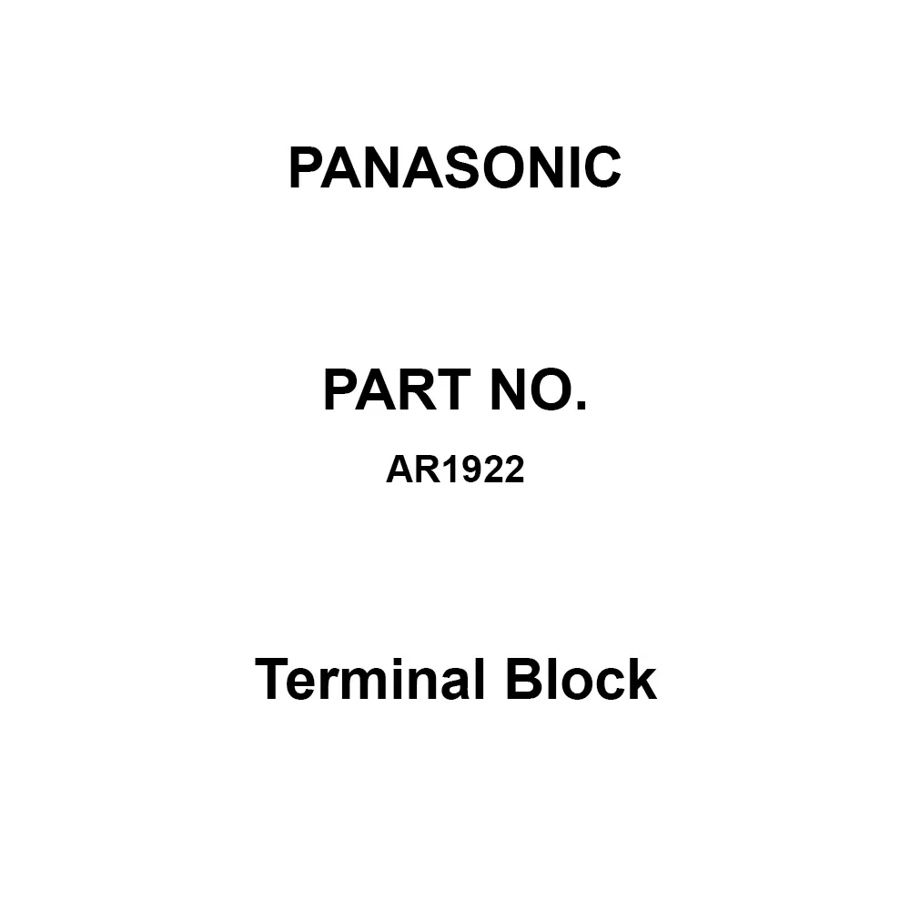 Panasonic Terminal Block for SF Relay, AR1922 (Pack of 10 Pcs)