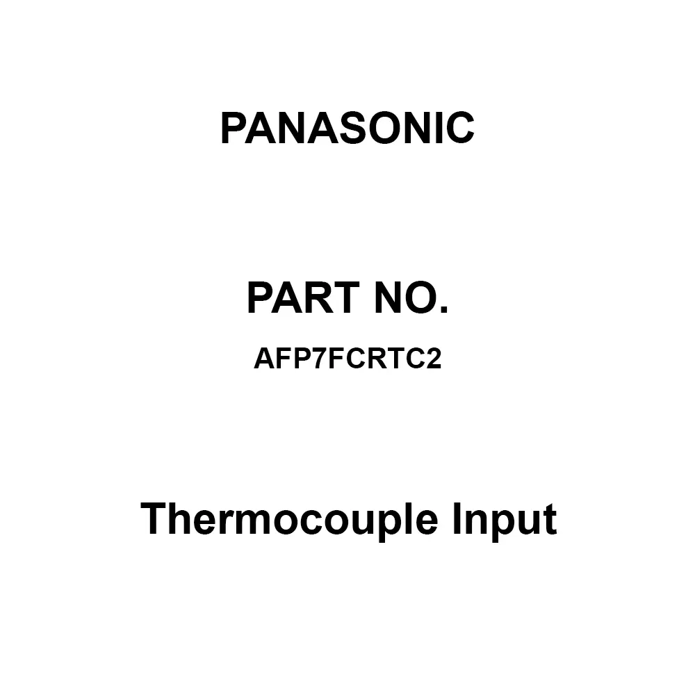 Panasonic Thermocouple Input Connector type terminal block, AFP7FCRTC2