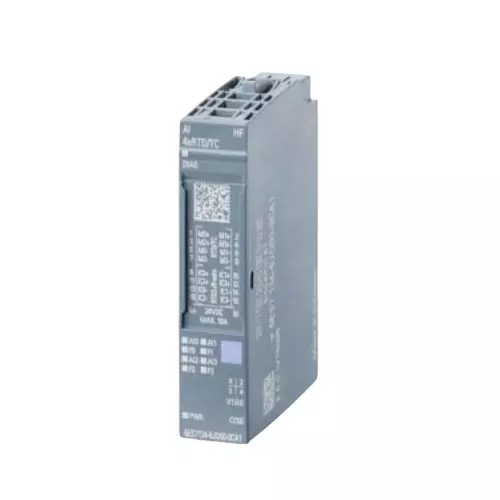 Siemens ET 200SP Series Analog Input Module AI 4xRTD/TC 2-/3-/4-Wire HF with 24 V DC Rating and 0.75 W Power Loss, 6ES71346JD000CA1