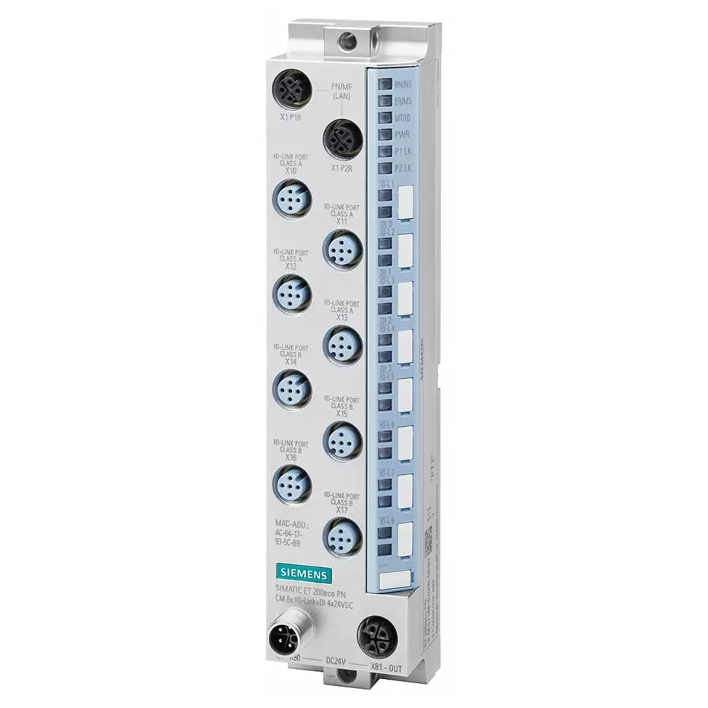 Siemens 6ES714 Series Connection Module for Use with ET 200eco, Digital, Digital, 6ES7148-6JG00-0BB0