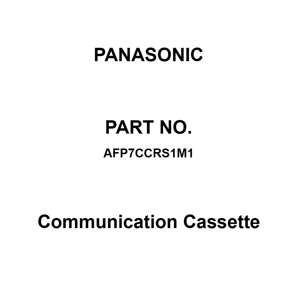 Panasonic Communication Cassette 147 m/s² or more 3 Shock Resistance, AFP7CCRS1M1