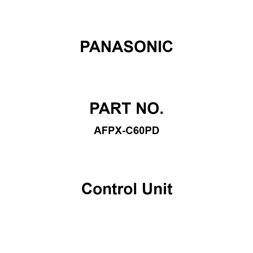 Panasonic Control Unit 24 V DC Power Supply, AFPX-C60PD