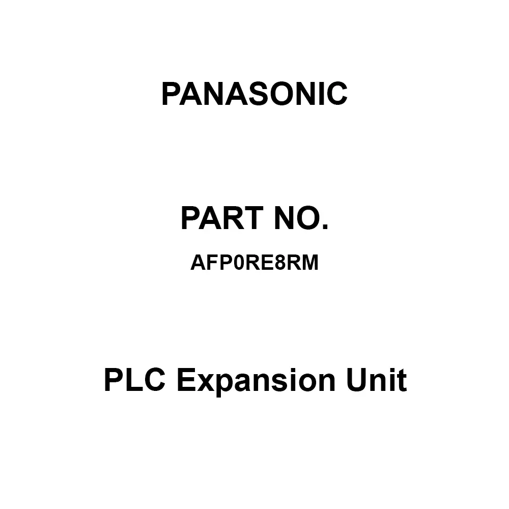 Panasonic PLC Expansion Unit DC 24 V Rated Voltage, AFP0RE8RM