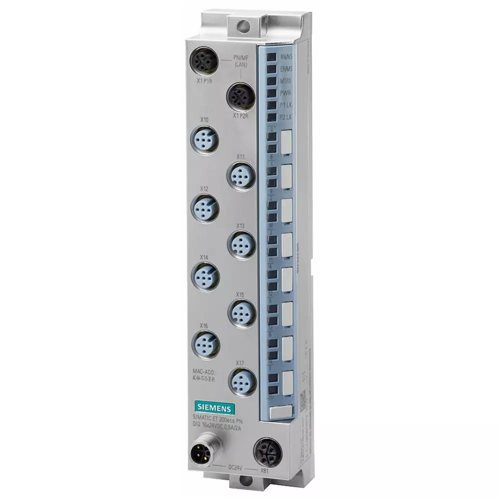 Siemens 6ES714 Series Digital I/O Module for Use with ET 200eco PN, Digital, Digital, 6ES7143-6BH00-0BB0
