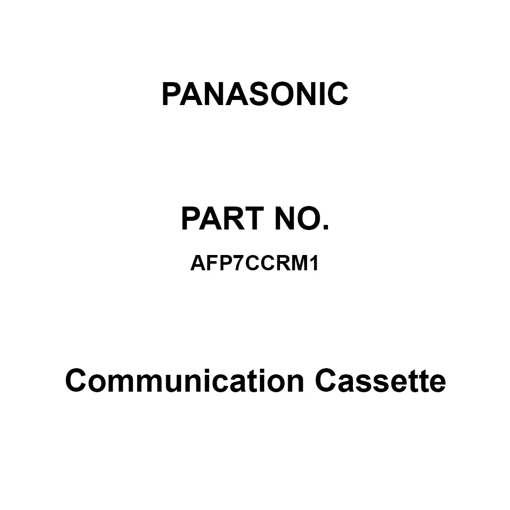 Panasonic Communication Cassette 147 m/s² or more 3 Shock Resistance, AFP7CCRM1