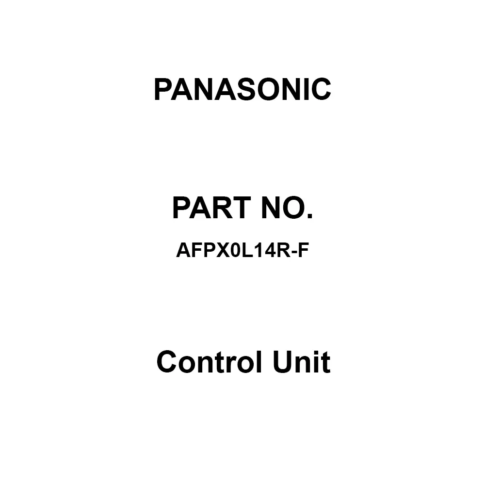 Panasonic Control Unit 100 to 240 V AC Power Supply, AFPX0L14R-F