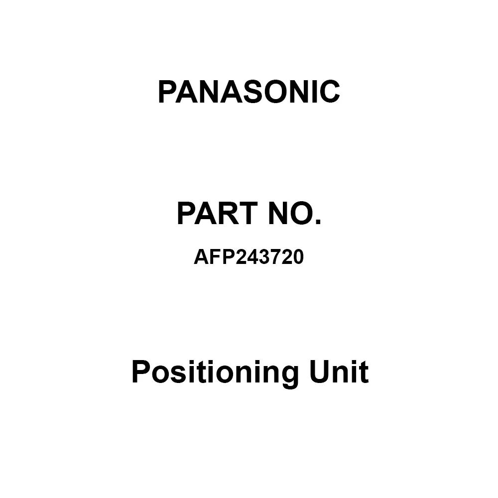 Panasonic Positioning Unit 1 pps to 500 kpps, AFP243720