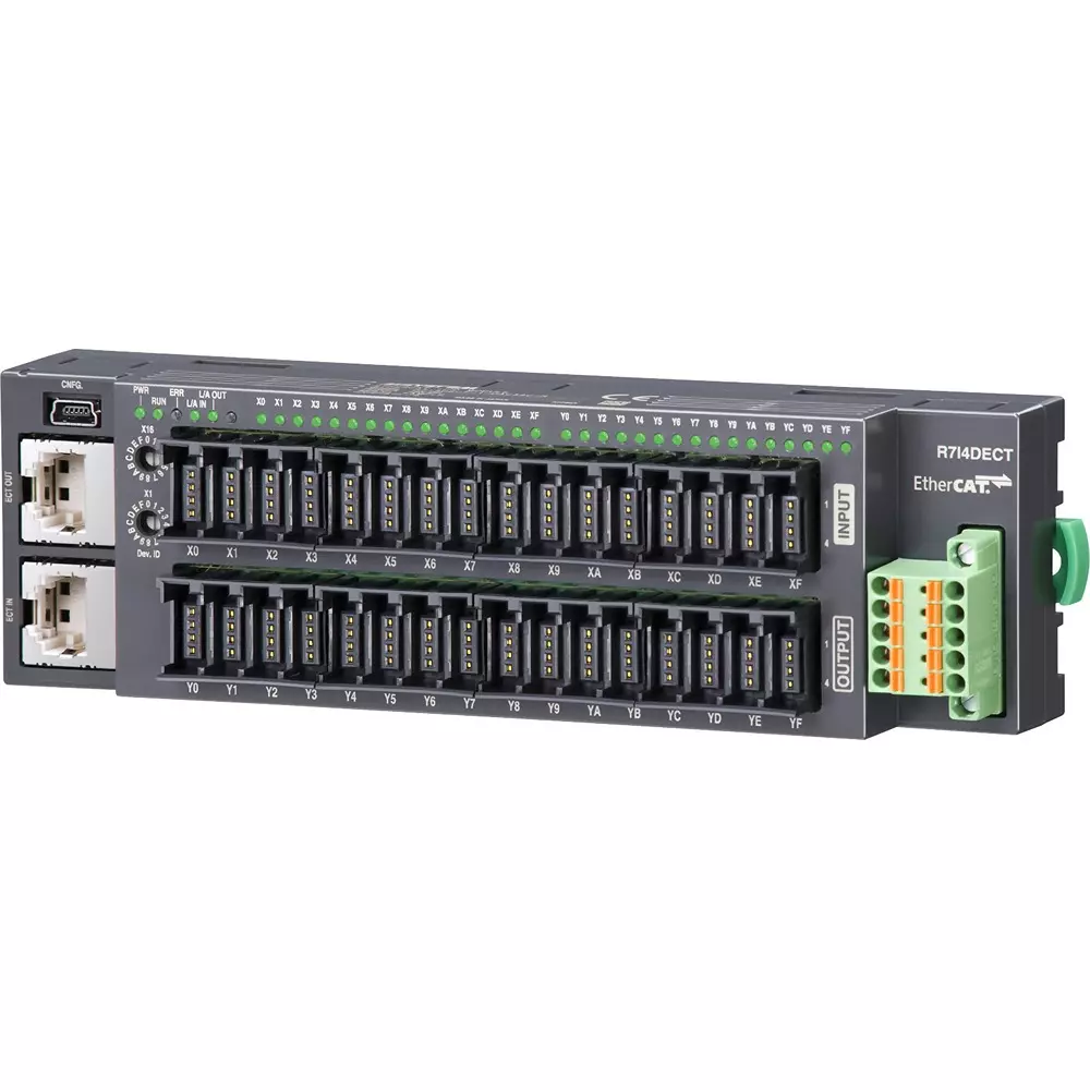 MG Remote I/O For Ethercat -10 to +55℃ Operating Temperature Range, R7I4DECT-1-YVF4-R/Q/C03