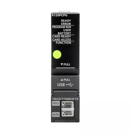 Mitsubishi Electric IQ-R PLC Central Processing Unit Process CPU STEPS 1200K Program Memory 0.76 A, R120PCPU