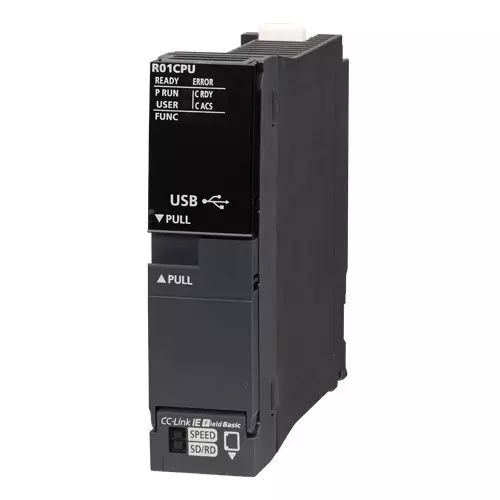 Mitsubishi Electric IQ-R PLC Central Processing Unit Standard CPU STEPS 15K Program Memory 0.67 A, R01CPU