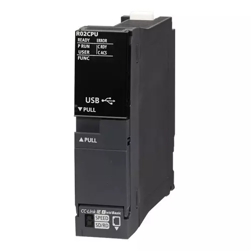 Mitsubishi Electric IQ-R PLC Central Processing Unit Standard CPU STEPS 20K Program Memory 0.67 A, R02CPU