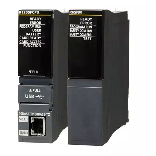 Mitsubishi Electric IQ-R PLC Central Processing Unit Safety CPU STEPS 1200K Program Memory 0.76 A, R120SFCPU-SET