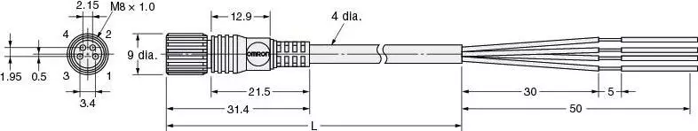 Omron Connectors For Proximity Sensor & Its XS3F-M421-402-A