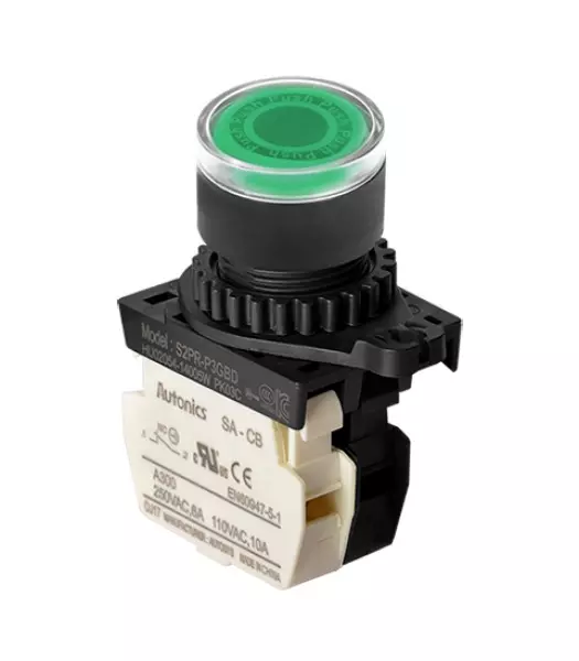Autonics S2PR Series Non-Flush 22/25mm Push Buton (AC LED Block)