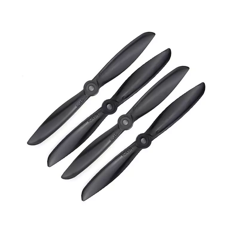 Orange HD Propellers 6045(6X4.5) Glass Fiber Nylon Propellers 2CW+2CCW-2pairs Black