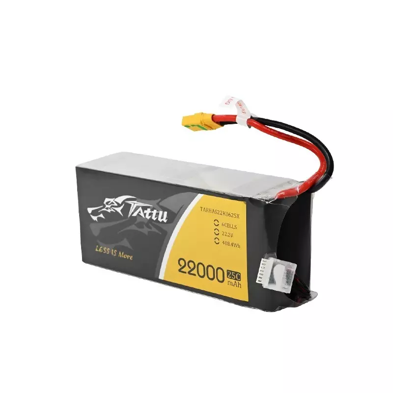 Flycast Tattu 22000 mAh LiPo Battery 22.2V, 25 C Discharge Rate and 6 Cells