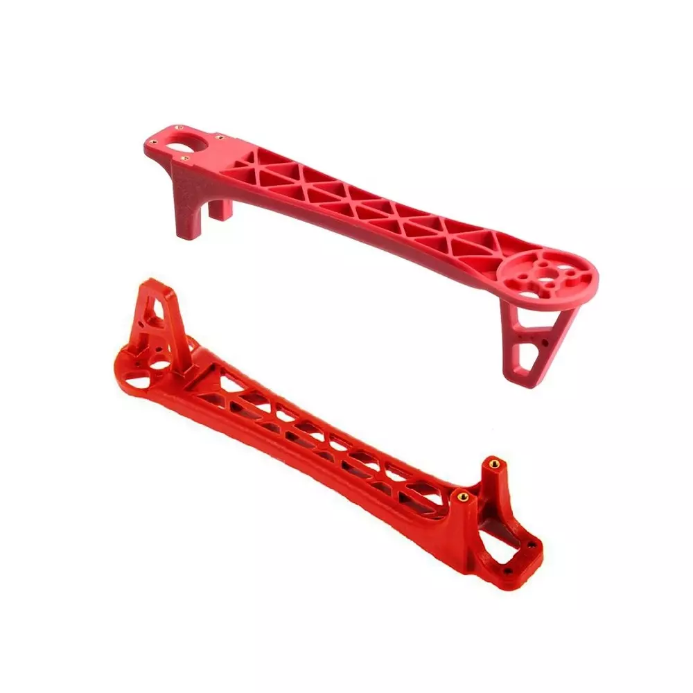 Invento Replacement Leg Arm Nylon Plastic Red 220 mm Length 3 mm Motor Mounting Hole Daimeter, ISC 080-RA1 (Pack of 2 Pcs)