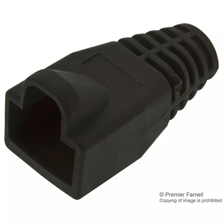 STEWART CONNECTOR STRAIN RELIEF BOOT, PLASTIC, BLACK, 450-011 (Pack of 10)