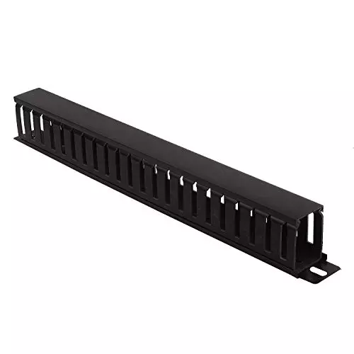 PremiumAV 1U 22 Slot Horizontal Cable Manager for 19 inch Server Rack for Data Center, Patch Panel, IT Rack