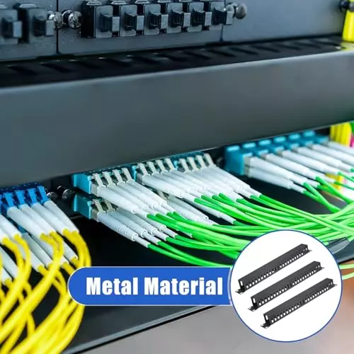 PremiumAV 1U 22 Slot Horizontal Cable Manager for 19 inch Server Rack for Data Center, Patch Panel, IT Rack