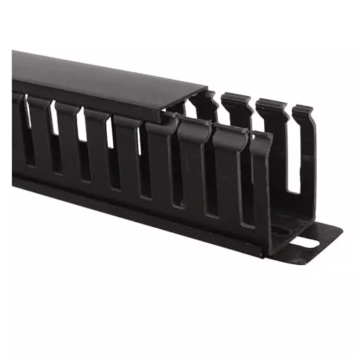 PremiumAV 1U 22 Slot Horizontal Cable Manager for 19 inch Server Rack for Data Center, Patch Panel, IT Rack