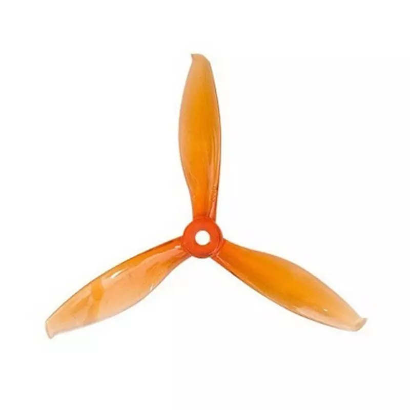 Orange HD Propellers 5149(5.1X4.9) Tri Blade Flash Propellers 2CW+2CCW 2 Pair-Tranparent Orange