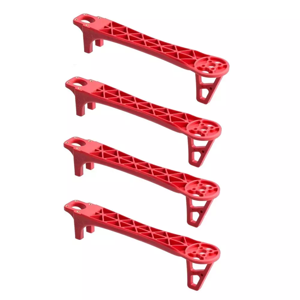 Invento Replacement Leg Arm Nylon Plastic Red 220 mm Length 3 mm Motor Mounting Hole Daimeter, ISC 080-RA2 (Pack of 4 Pcs)