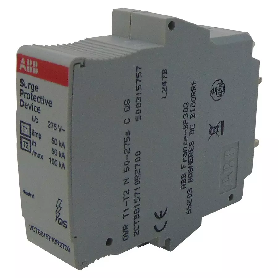 ABB - SOULE Mains Surge Protector, 275Vac, Din Rail, 2CTB815710R2700